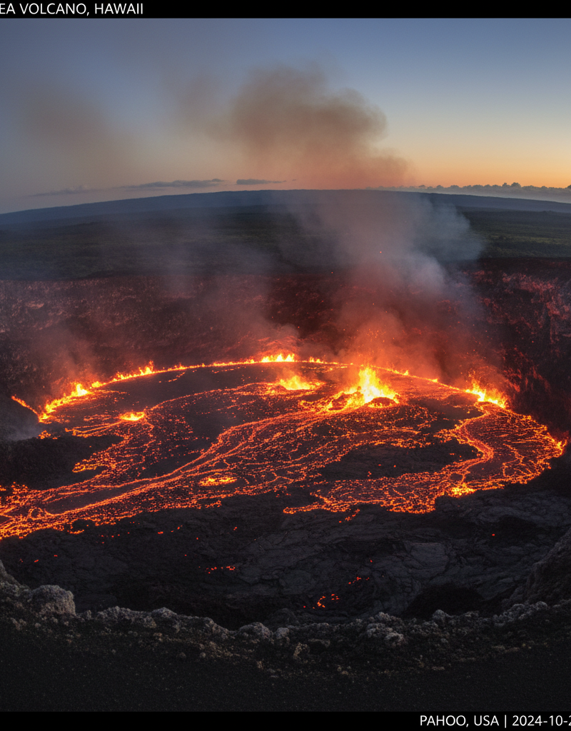 Live volcanoes, nature webcam in Pahoa, United States – Kilauea Volcano ...